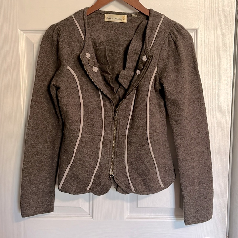 Beautiful Anthropologie Charlie and Robin wool jacket size small. EUC